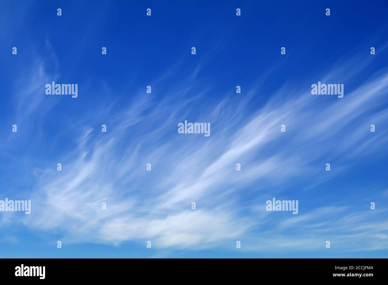 Les cirrus against a blue sky Banque D'Images