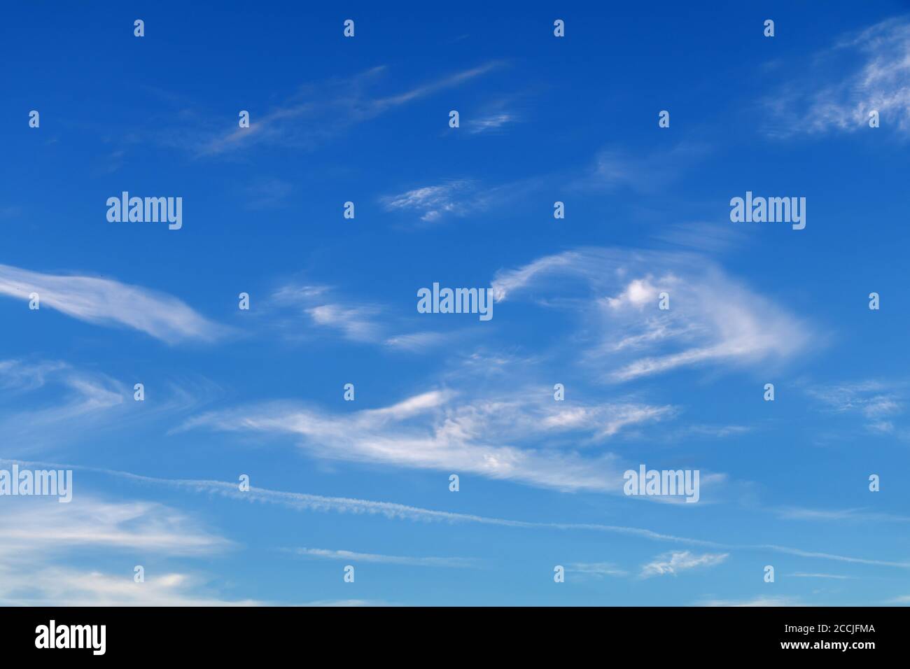 Les cirrus against a blue sky Banque D'Images
