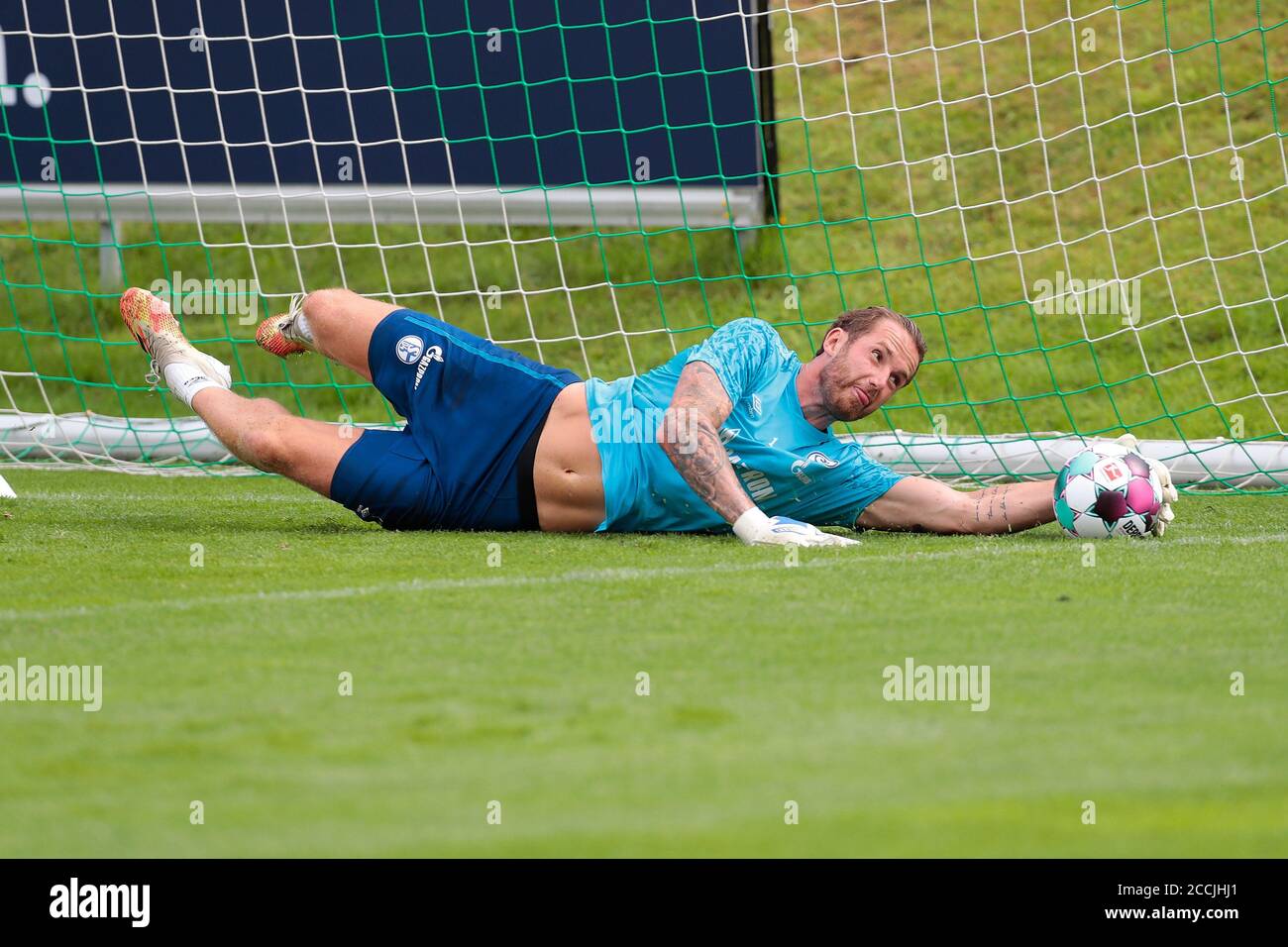 Firo: 23.08.2020, football, entraînement, saison 2020/2021, camp d'entraînement, FC Schalke 04, Ralf Fahrmann, FC Schalke 04, S04, Schalke, chiffre entier, | utilisation dans le monde entier Banque D'Images