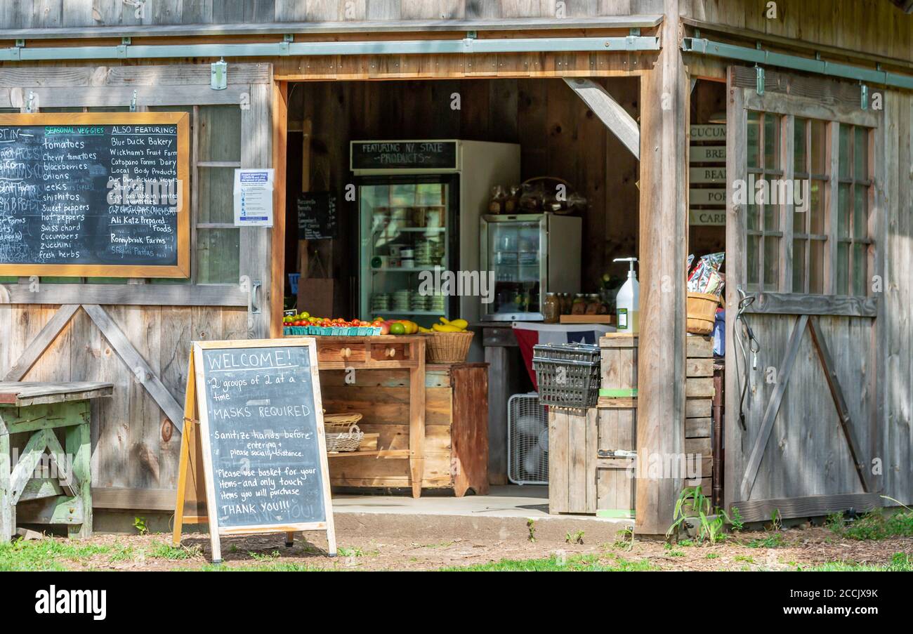 Sylvester Manor Farm Stand, Shelter Island, NY Banque D'Images