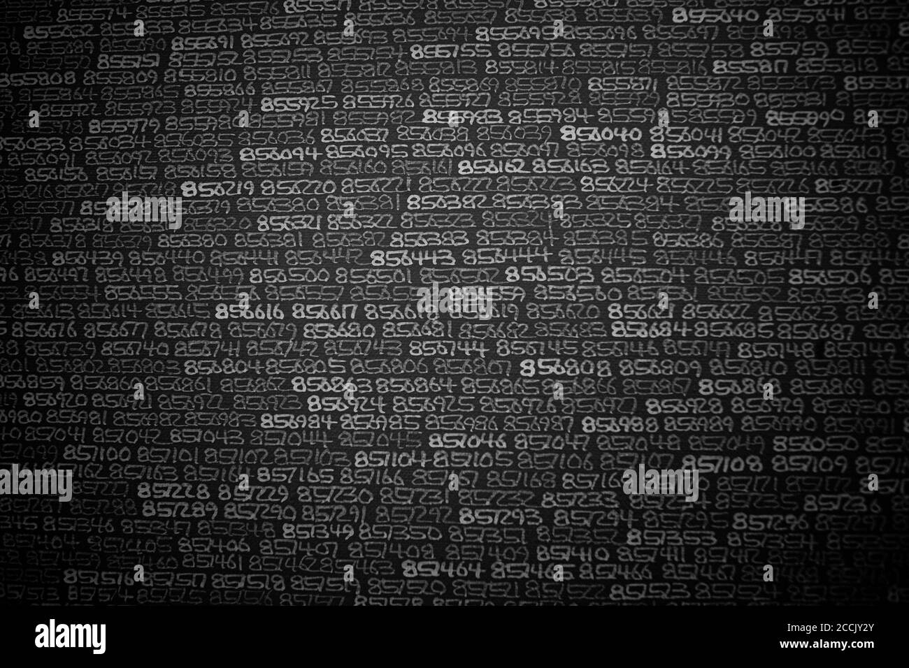 TEL AVIV, ISRAËL - 15 DÉCEMBRE 2018 : tableaux avec chiffres, au Musée d'Art de tel Aviv, Israël Banque D'Images