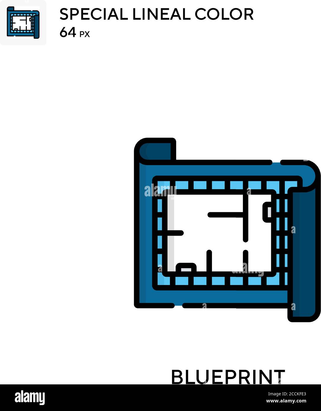 Icône de couleur spéciale Blueprint. Modèle de conception de symbole d'illustration pour élément d'interface utilisateur Web mobile. Pictogramme moderne de couleur parfaite sur contour modifiable. Illustration de Vecteur