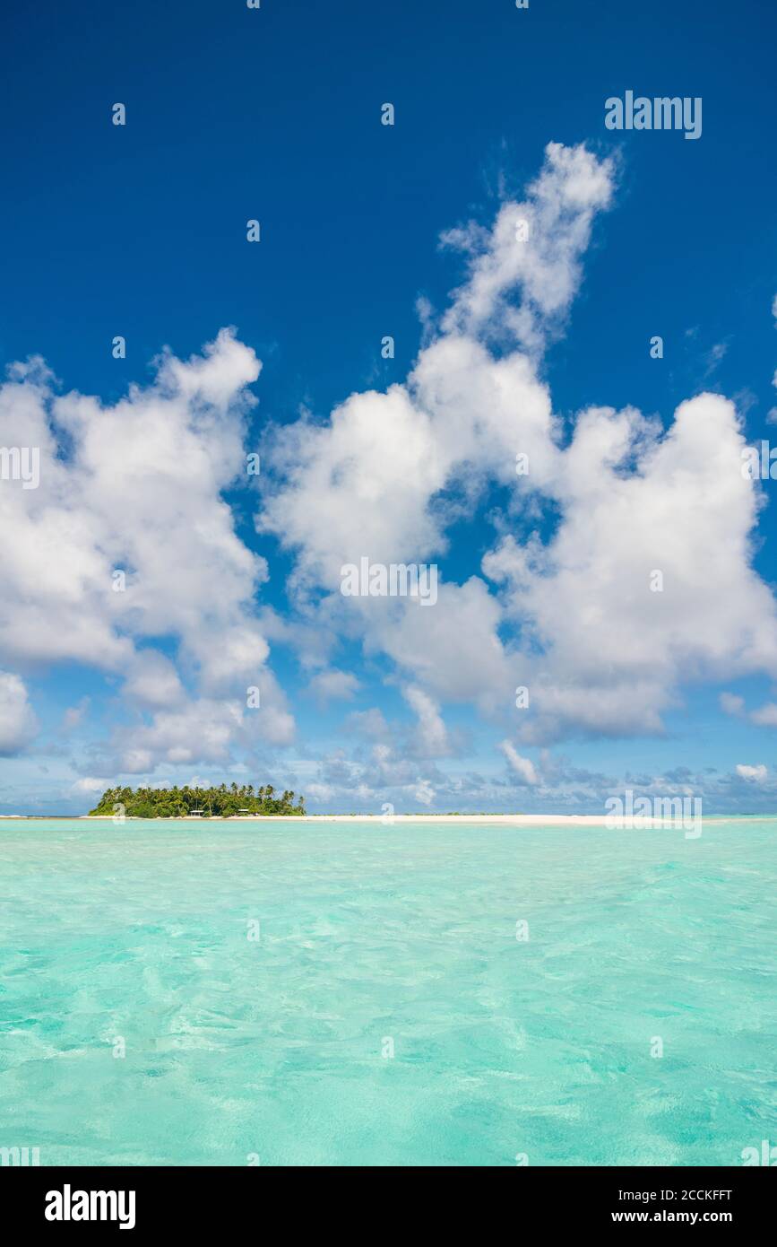 France, Wallis et Futuna, nuages au-dessus du lagon de l'île de Wallis en été Banque D'Images