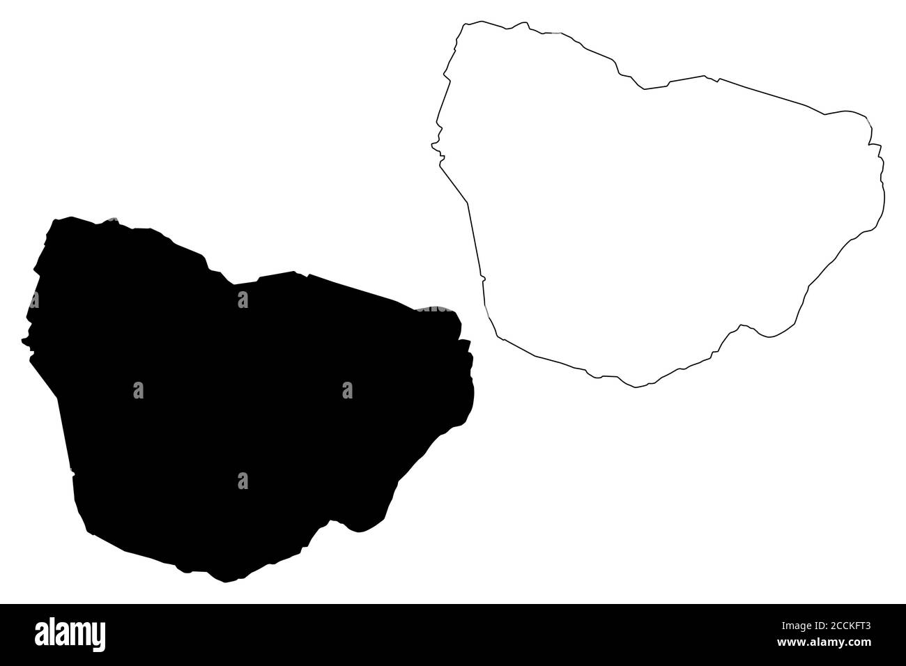 Illustration vectorielle de la carte de la ville de Bafoussam (République du Cameroun, département de Mifi), croquis de la carte de la ville de Bafoussam Illustration de Vecteur