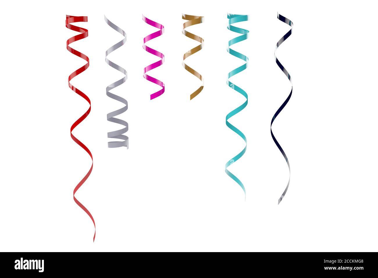 l'illustration 3d rend les concepts des banderoles colorées isolées sur un arrière-plan blanc Banque D'Images
