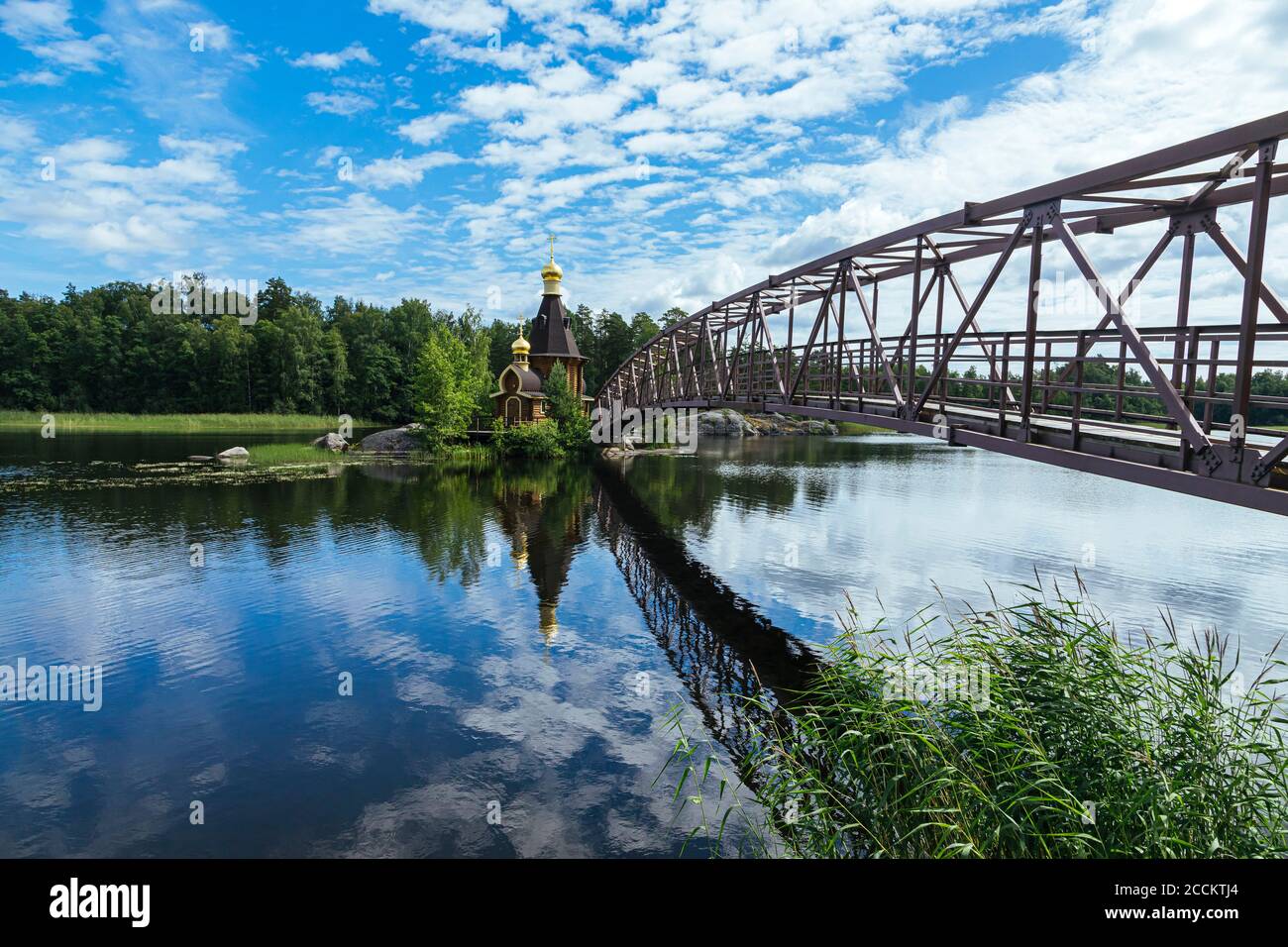 Russie, oblast de Leningrad, église de Saint Andrew à Vuoksa en été Banque D'Images