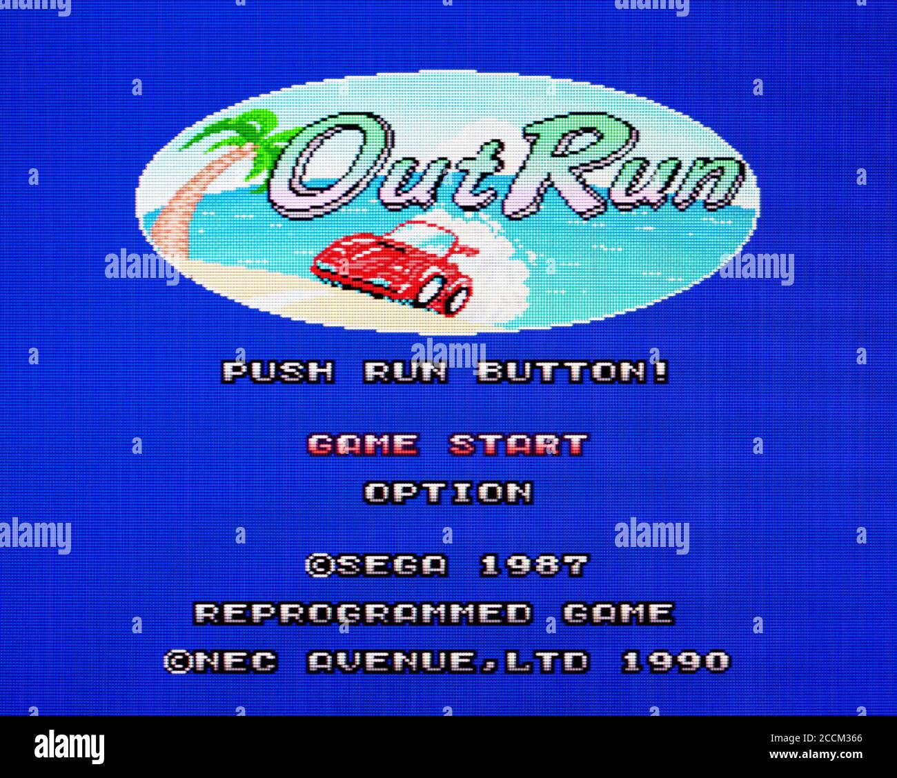 Out Run - PC Engine Videogame - usage éditorial uniquement Banque D'Images