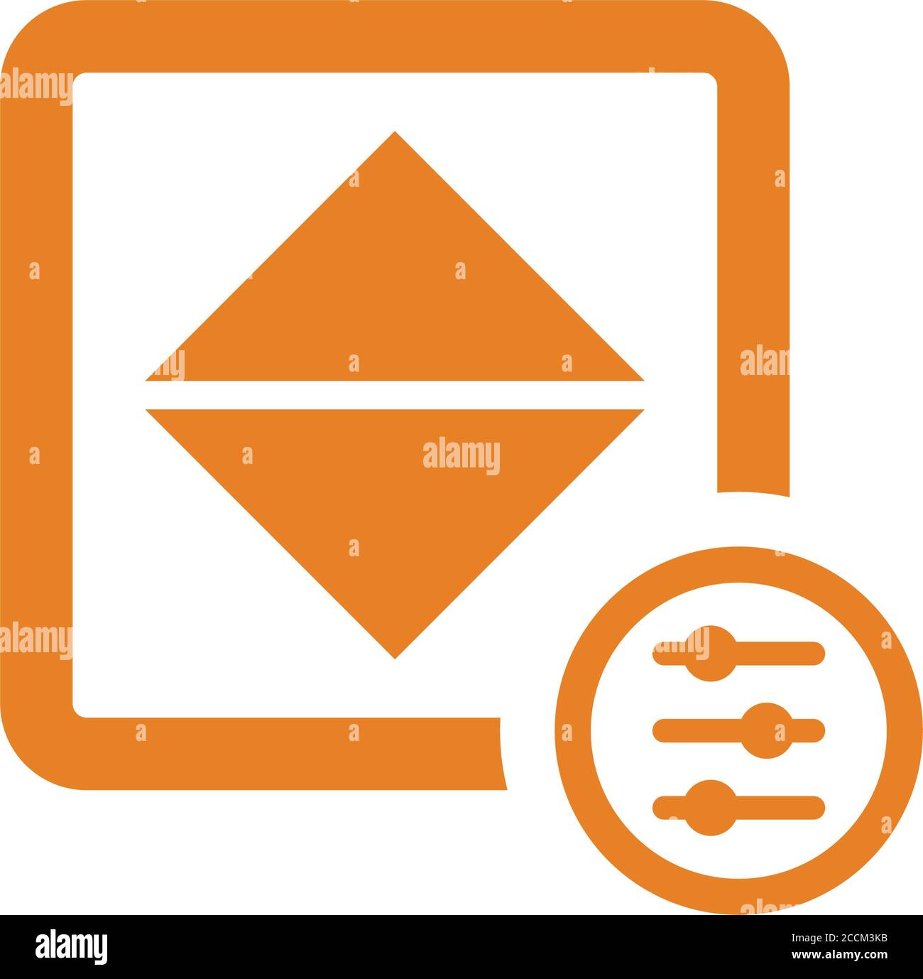 Permet de régler la couleur, la luminosité et le contraste de l'icône. Design élégant et vecteur entièrement modifiable pour une utilisation commerciale, des fichiers imprimés et des présentations, Promotional M Illustration de Vecteur