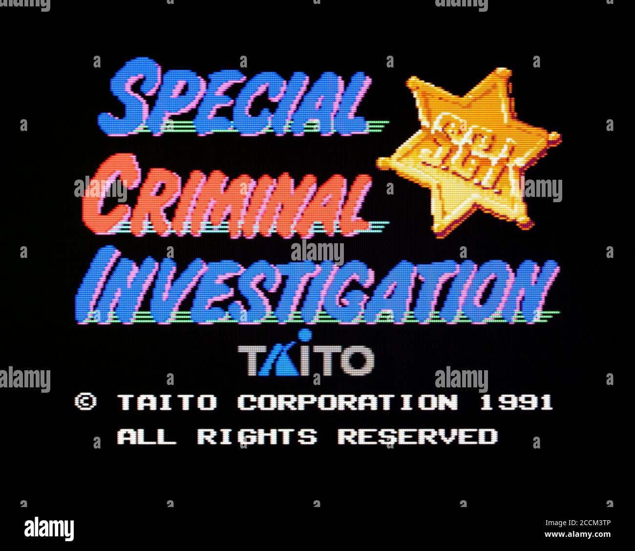 Enquête criminelle spéciale - PC Engine Videogame - usage éditorial uniquement Banque D'Images