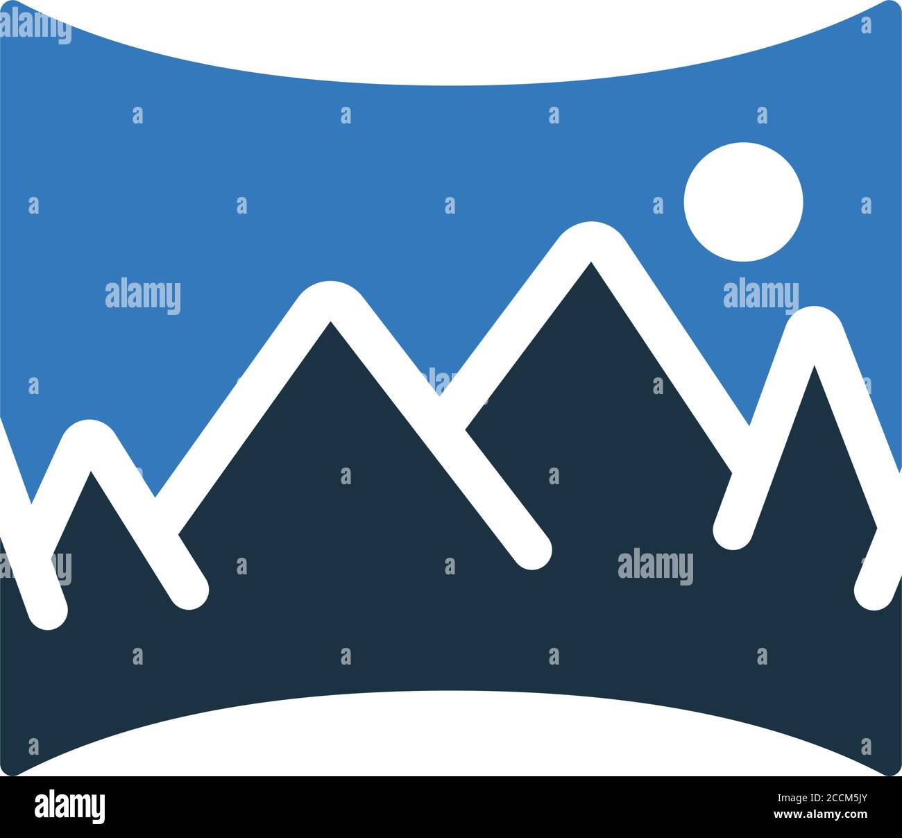 Icône du mode Panorama : idéal pour la conception et le développement de sites Web, de fichiers imprimés et de présentations, de supports promotionnels, d'illustrations, etc Illustration de Vecteur