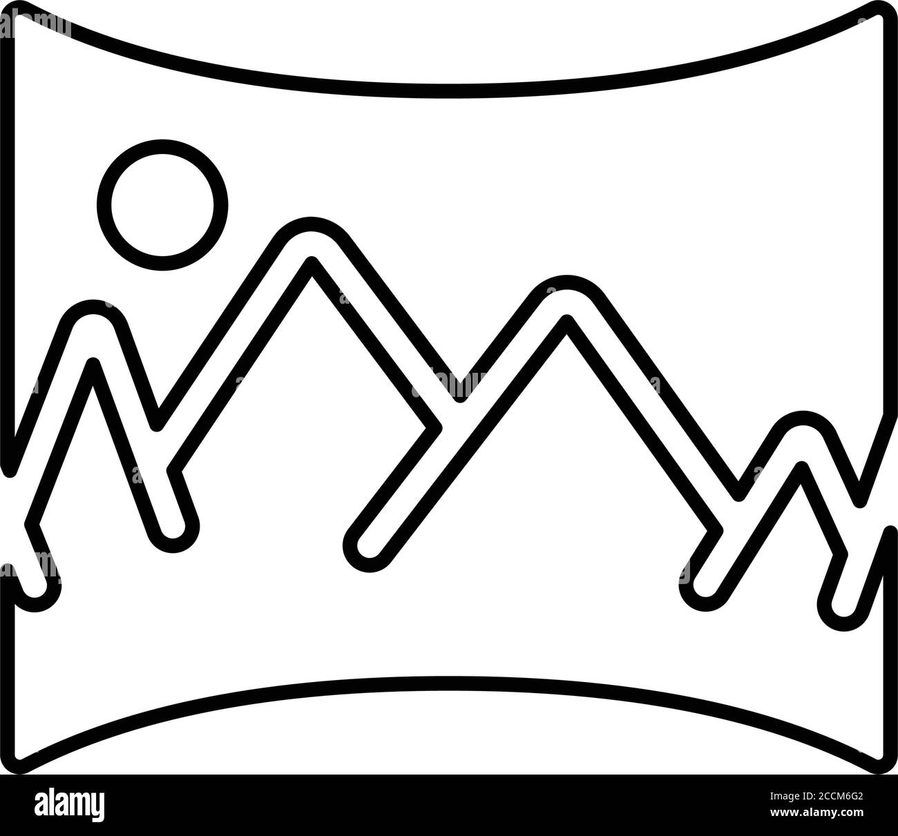 Icône du mode Panorama : idéal pour la conception et le développement de sites Web, de fichiers imprimés et de présentations, de supports promotionnels, d'illustrations, etc Illustration de Vecteur