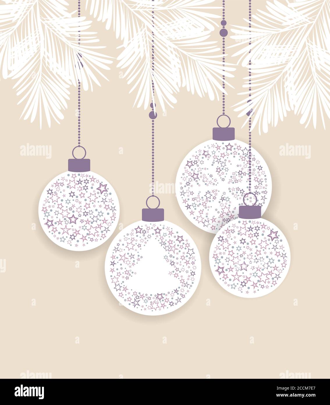 Boules de décoration de Noël Illustration de Vecteur