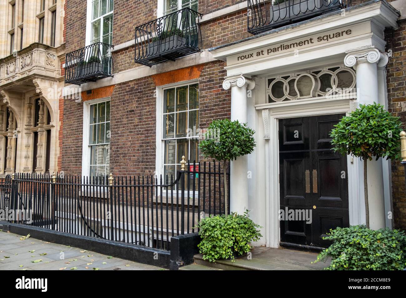Londres- le Gavroche sur la place du Parlement, le célèbre restaurant gastronomique de Michel Roux Jr Banque D'Images