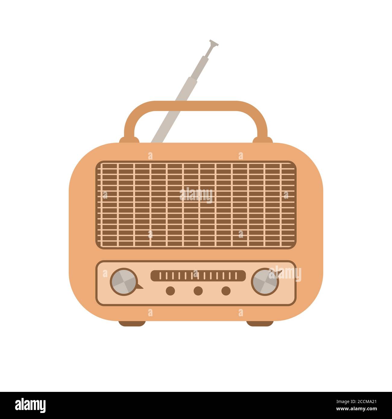 Radio Rerto de style caricature isolée sur fond blanc. Illustration  vectorielle Photo Stock - Alamy