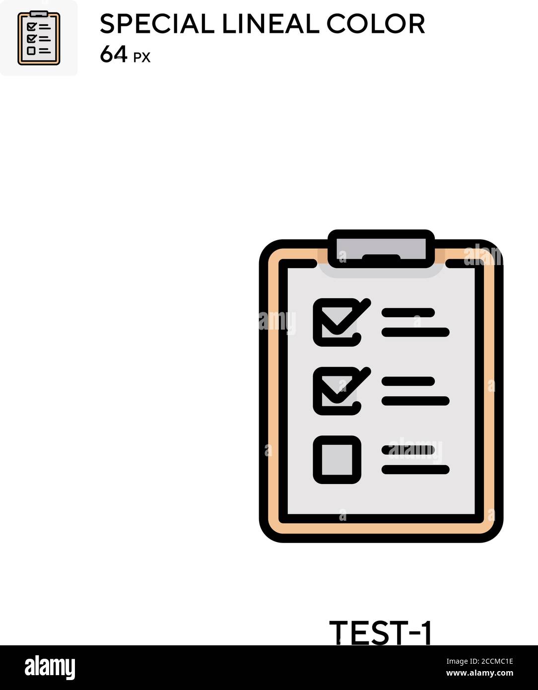 Test-1 icône de couleur spéciale du joint linéaire. Modèle de conception de symbole d'illustration pour élément d'interface utilisateur Web mobile. Pictogramme moderne de couleur parfaite sur contour modifiable. Illustration de Vecteur