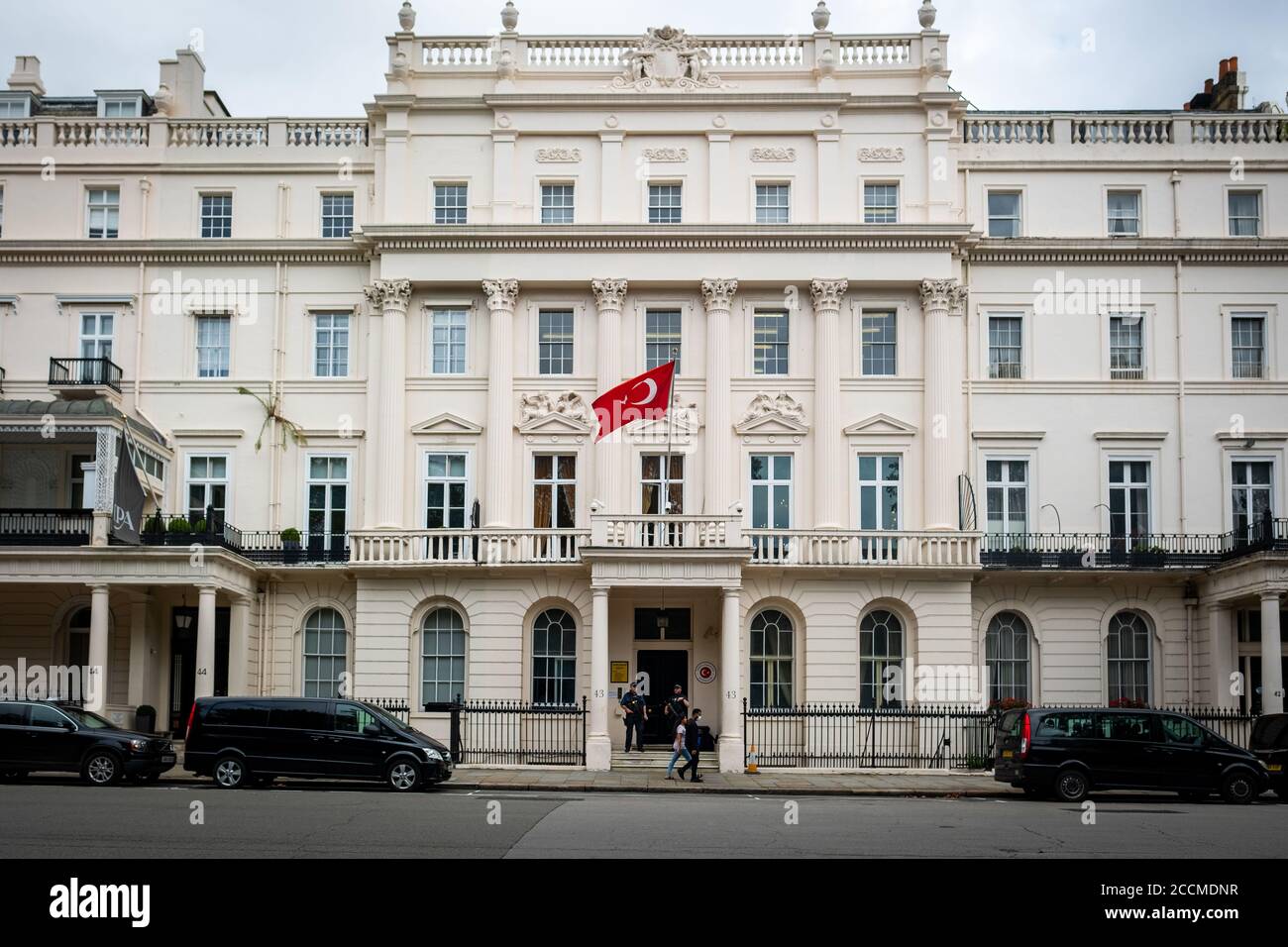 Londres- le bâtiment de l'ambassade de Turquie sur la place Belgrave à Belgravia Banque D'Images