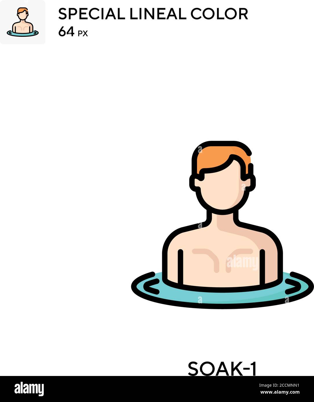 Icône de couleur spéciale pour le produit d'étanchéité Soak-1. Modèle de conception de symbole d'illustration pour élément d'interface utilisateur Web mobile. Pictogramme moderne de couleur parfaite sur contour modifiable. Illustration de Vecteur