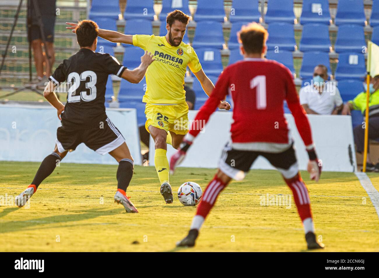 San Pedro del Pinatar, Espagne. 23 août 2020. Match d'avant-saison entre Villarreal CF et FC Cartagena au centre de football Pinatar Arena. Crédit : ABEL F. ROS/Alay Live News Banque D'Images