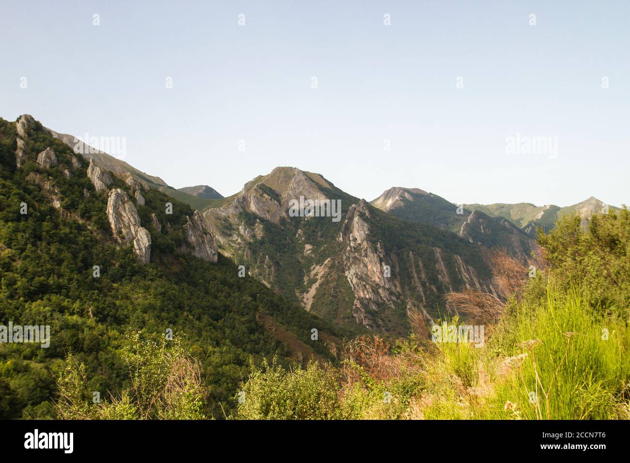 Paysage de montagne à Somiedo, Asturies, Espagne Banque D'Images