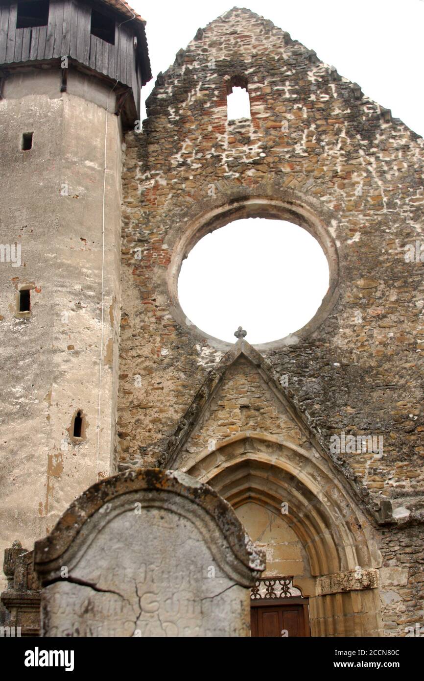 Ruines de l'église cistercienne médiévale de Carta, Roumanie Banque D'Images