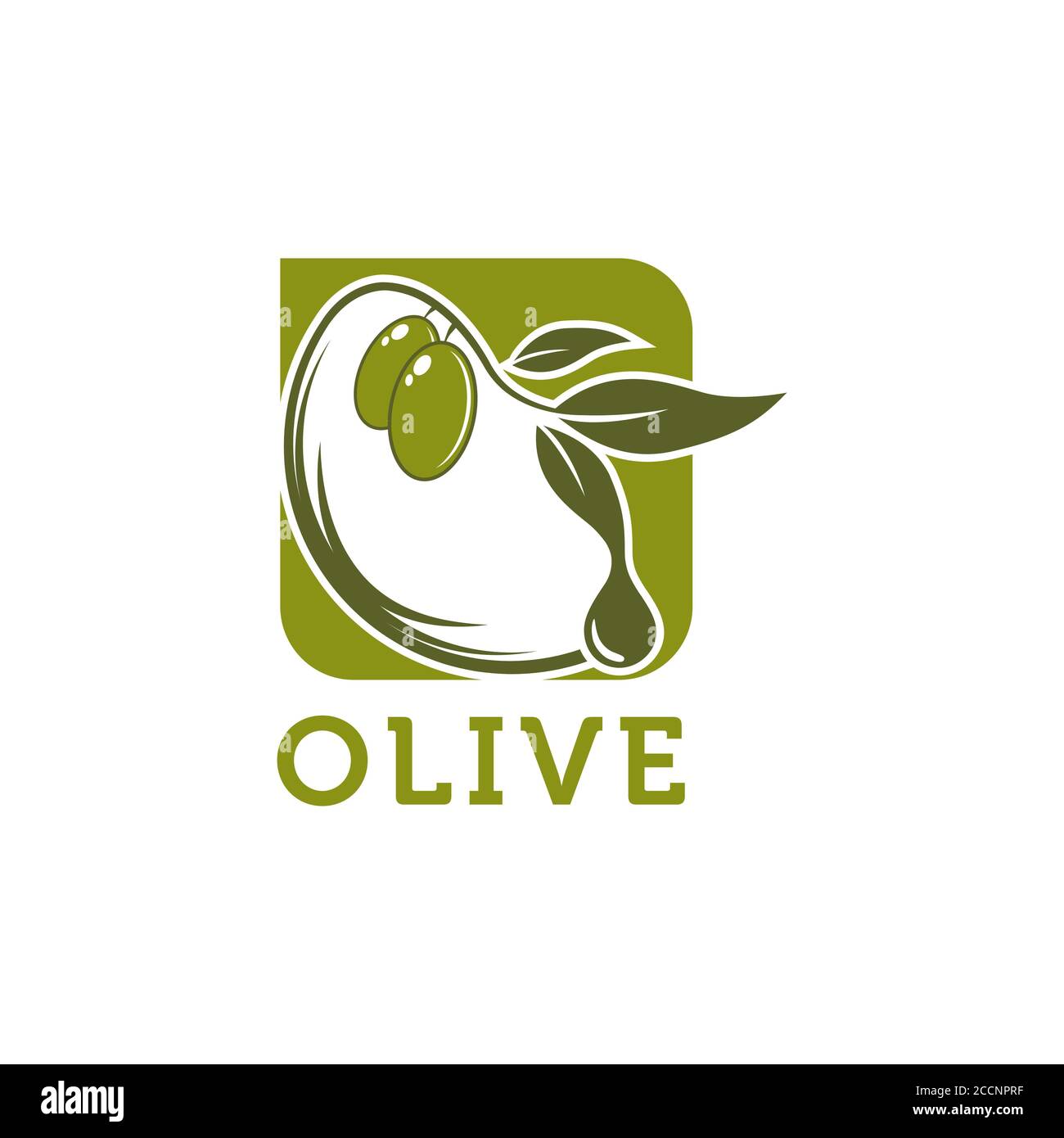 Logo de l'huile d'olive extra vierge vecteur de l'étiquette de la société. SPE 10 Illustration de Vecteur