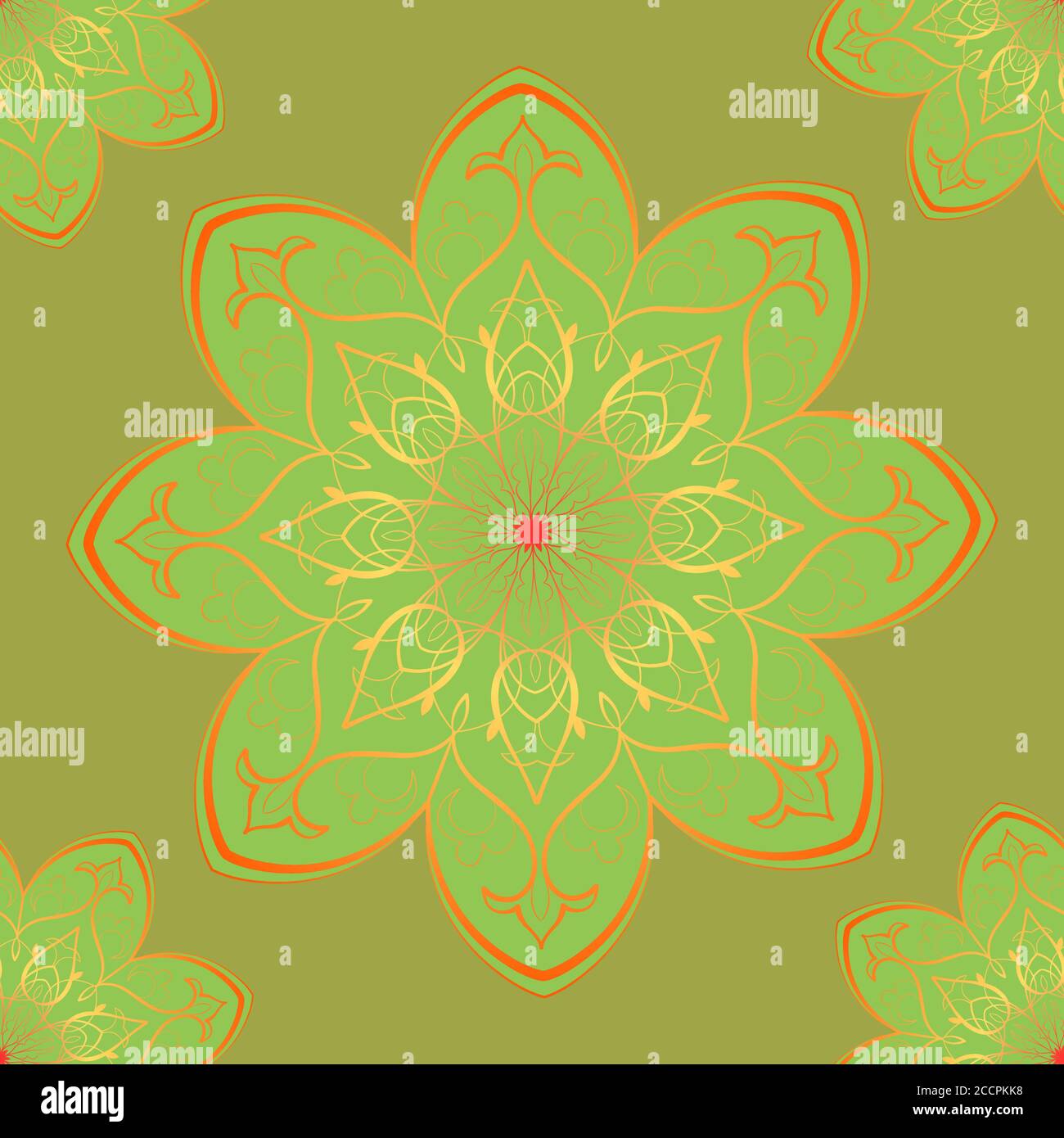 Transparente avec motif ornemental mandala. Vintage, paisley éléments. L'ornement. Traditionnel, ethnique, turc, motifs indiens. Super pour tissu et Illustration de Vecteur