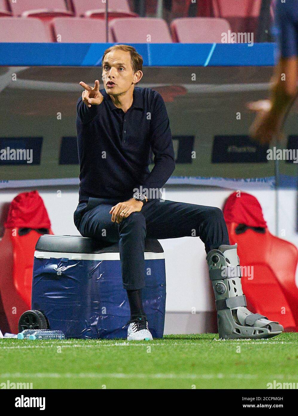 Lisbonne, Lissabon, Portugal, 23 août 2020. Thomas TUCHEL, formateur PSG au match final Ligue des champions de l'UEFA, tournoi final FC BAYERN MUENCHEN - PARIS ST. GERMAIN (PSG) 1-0 en saison 2019/2020, FCB, © Peter Schatz / Alamy Live News / Pool - LES RÈGLEMENTS de l'UEFA INTERDISENT TOUTE UTILISATION DE PHOTOGRAPHIES comme SÉQUENCES D'IMAGES et/ou QUASI-VIDÉO - agences de presse nationales et internationales HORS usage éditorial SEULEMENT Banque D'Images