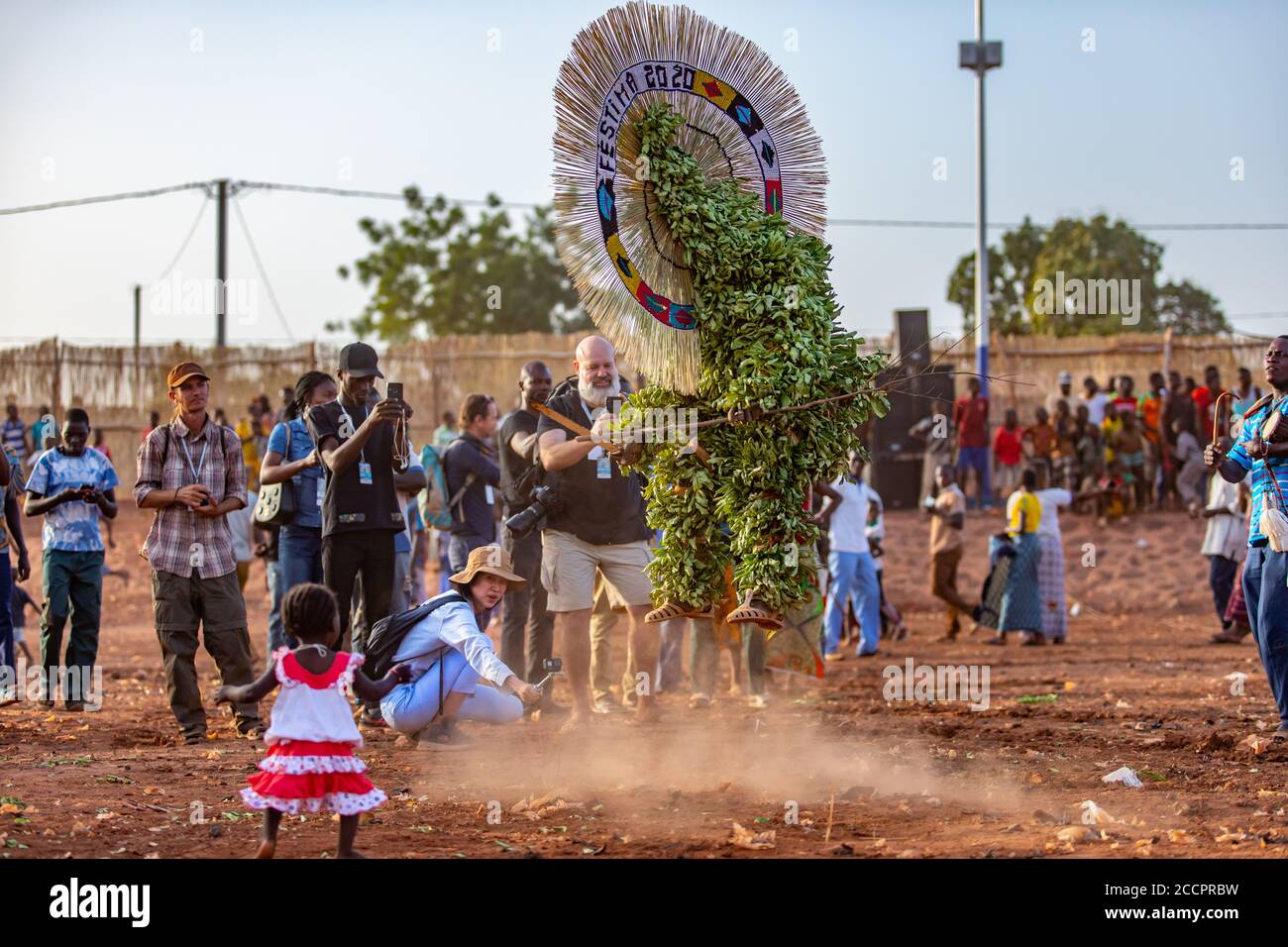 Masques danse au Festival Festima à Dedougou, Burkina Faso Banque D'Images