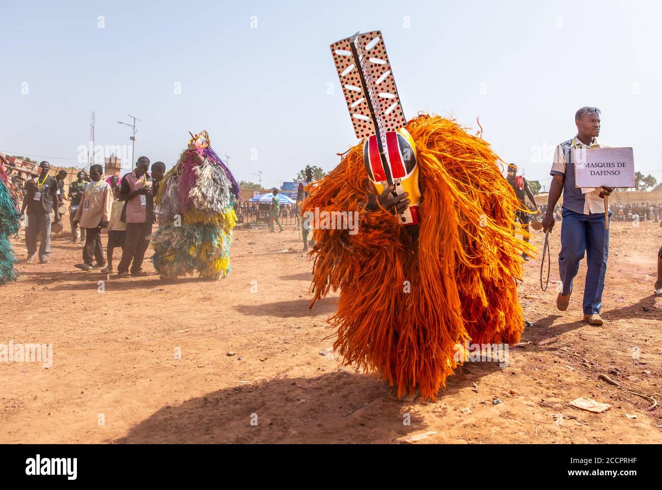 Masques danse au Festival Festima à Dedougou, Burkina Faso Banque D'Images