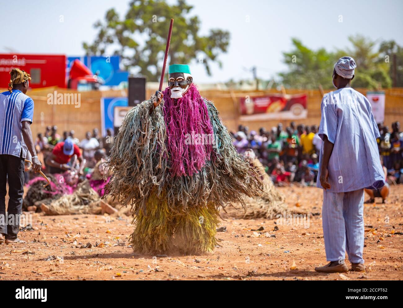 Masques danse au Festival Festima à Dedougou, Burkina Faso Banque D'Images