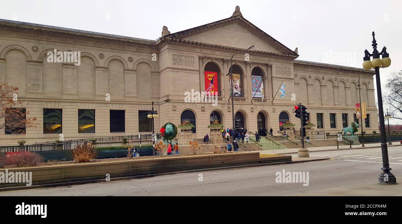 Le bâtiment de l'Art Institute of Chicago, Chicago Illinois, États-Unis Banque D'Images