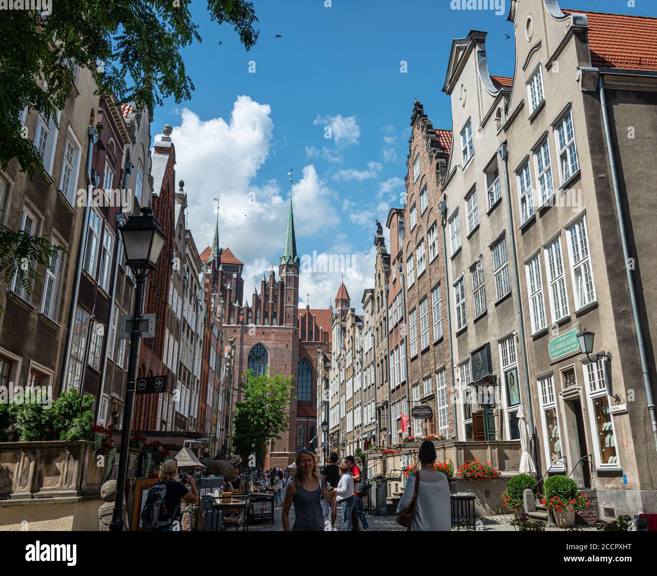 Steetlife et impressions de la vieille ville de Gdansk, Pologne en été Banque D'Images