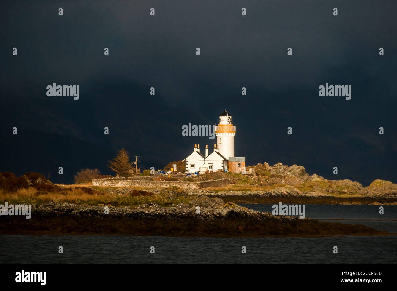 Phare d'Ornsay la nuit Banque D'Images