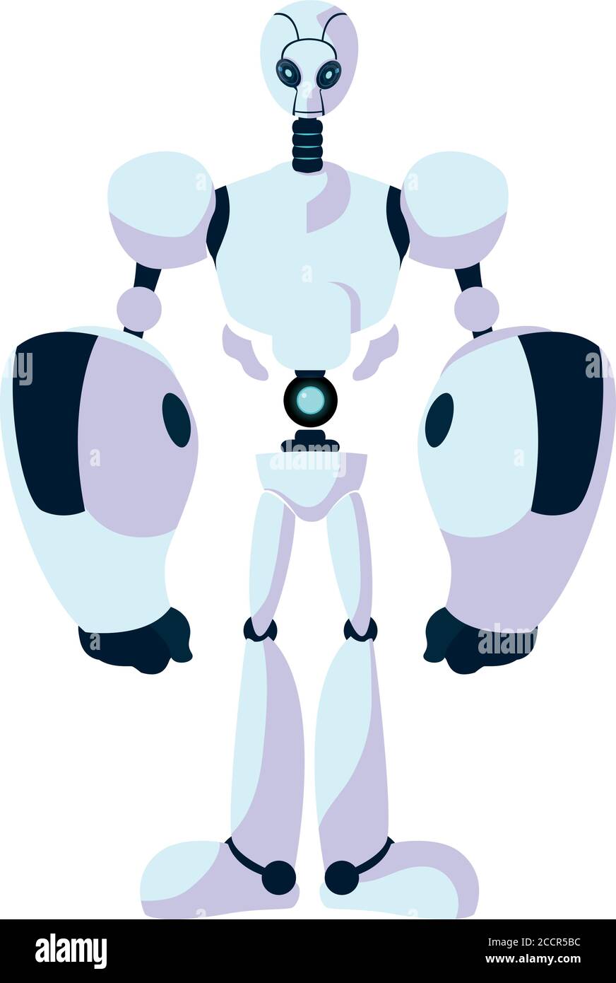 Un Robot Dessinateur De Dessins Animés Illustration de Vecteur