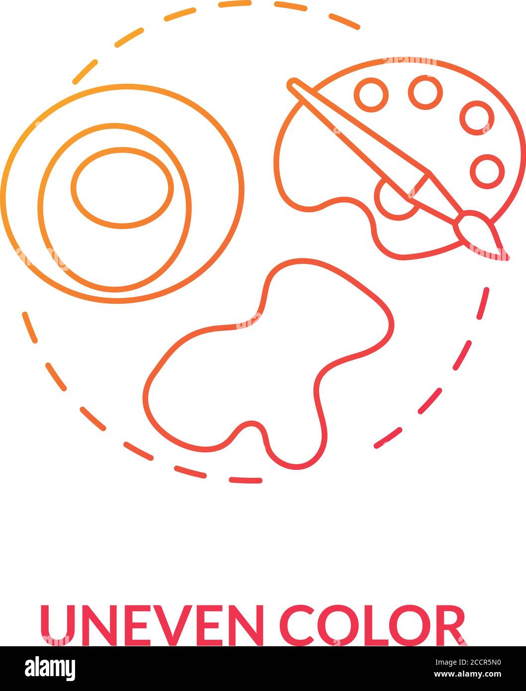 Icône de concept de couleur inégale Illustration de Vecteur