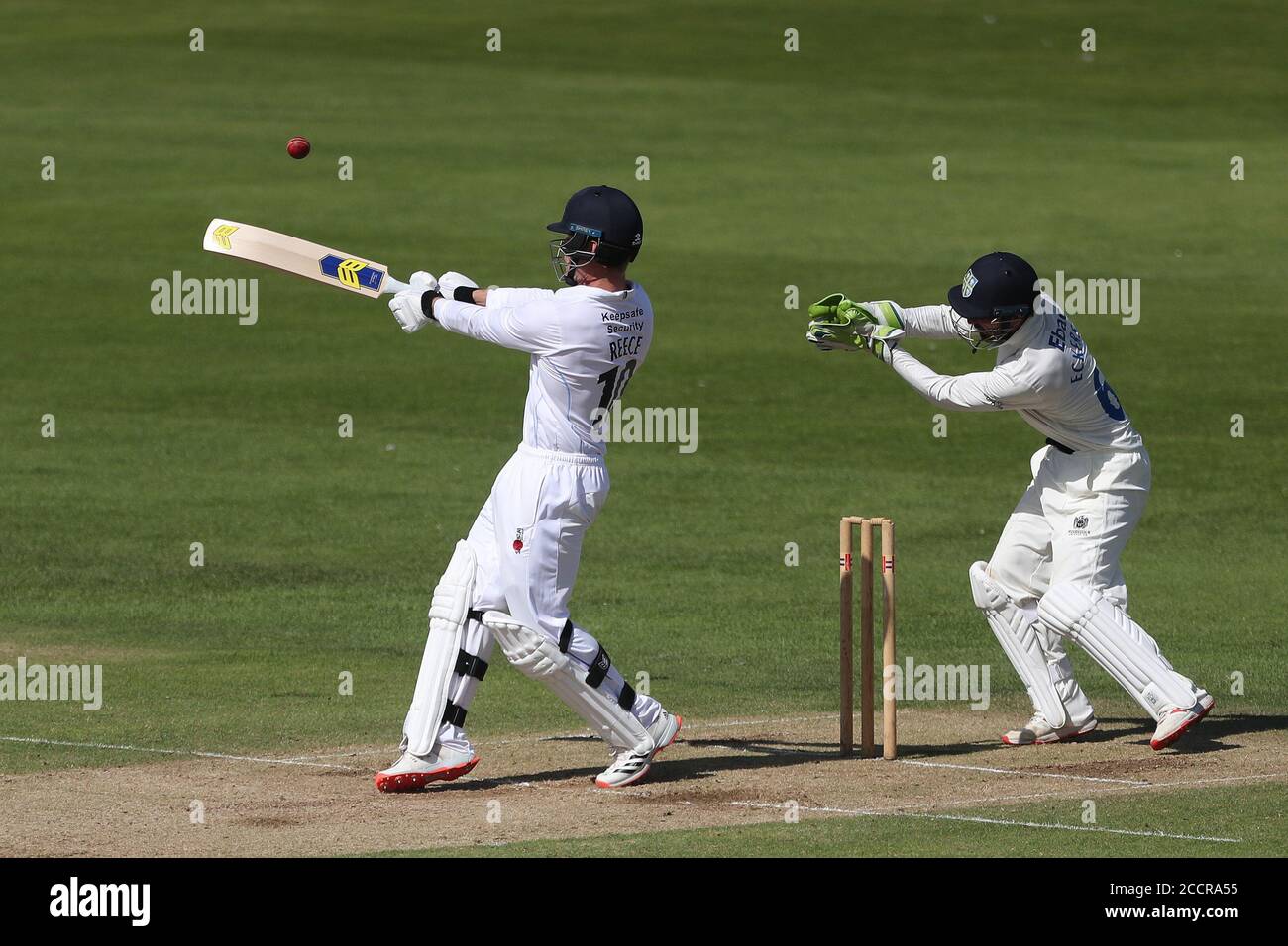 CHESTER LE STREET, ANGLETERRE. 24 AOÛT 2020 Luis Reece of Derbyshire batting pendant le Bob Willis Trophy Match entre le Durham County Cricket Club et le Derbyshire County Cricket Club à Emirates Riverside, Chester le Street (Credit: Mark Fletcher | MI News) Credit: MI News & Sport /Alay Live News Banque D'Images