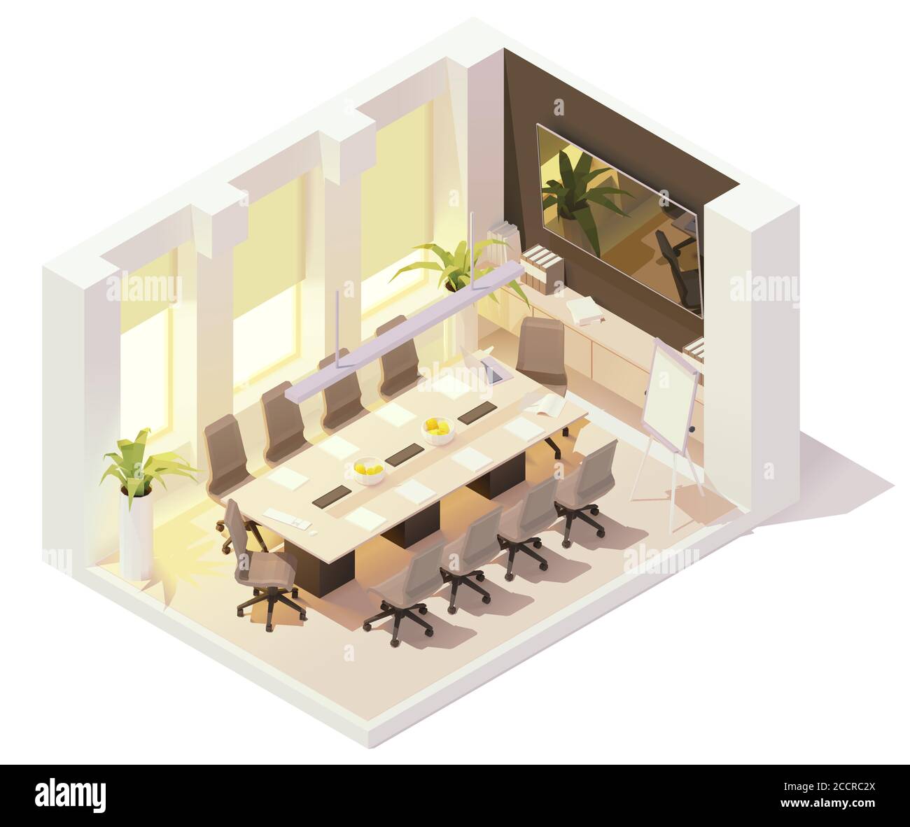 La salle de conférence isométrique vectoriel Illustration de Vecteur