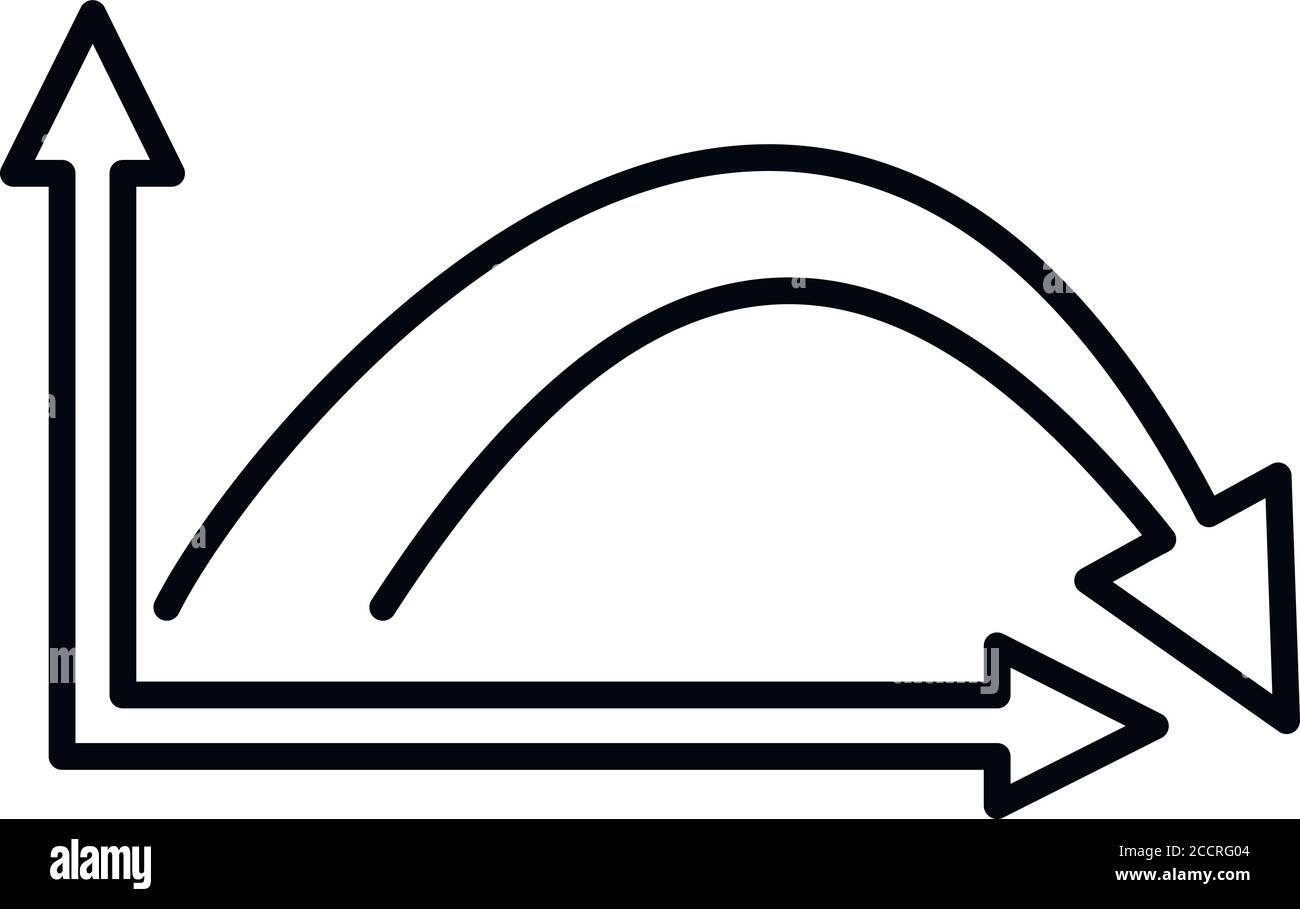 Icône de flèche de régression. Icône vectorielle de la flèche de régression pour la conception de sites Web isolée sur fond blanc Illustration de Vecteur