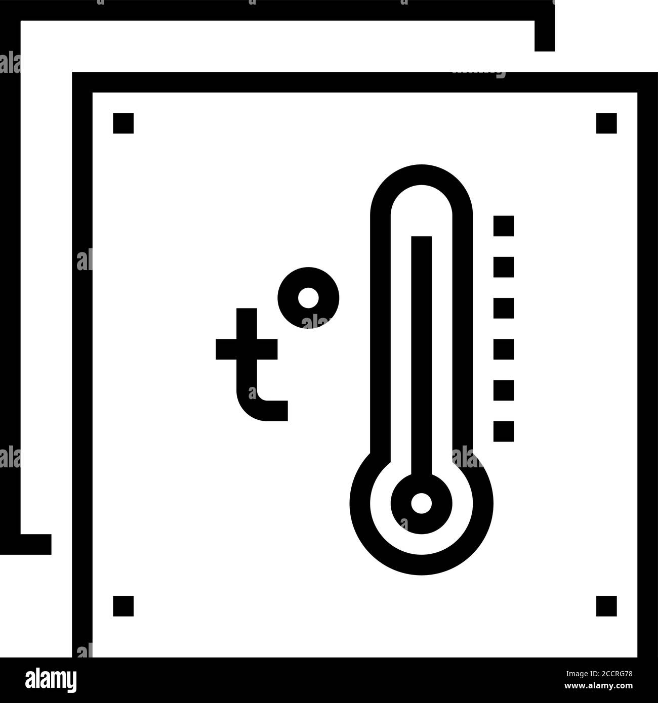 illustration vectorielle de l'icône de la ligne de calque de préservation de la température Illustration de Vecteur