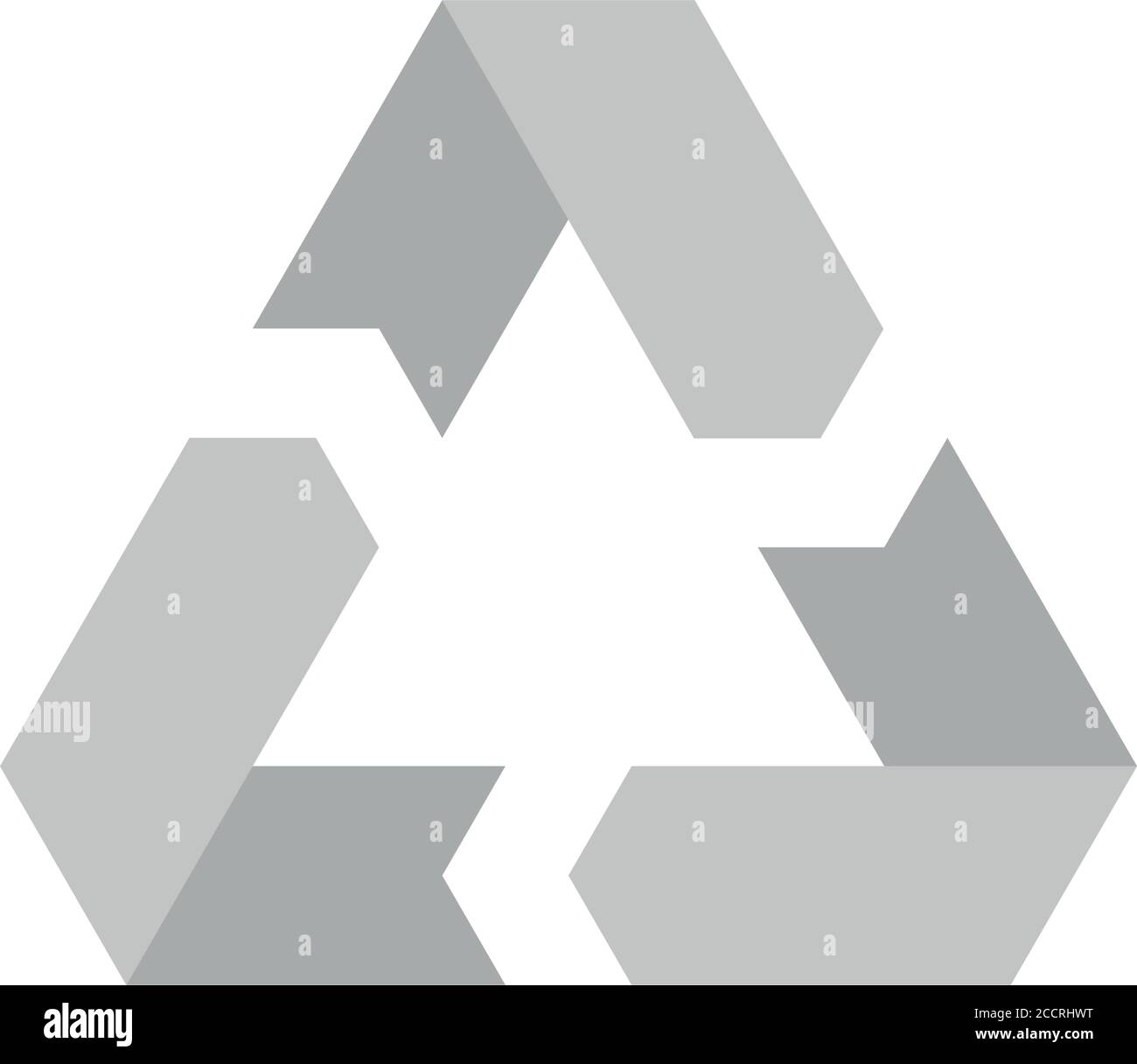 Symbole de recyclage. Symbole environnemental ou écologique. Icône de vecteur plat simple. Signe gris. Illustration de Vecteur