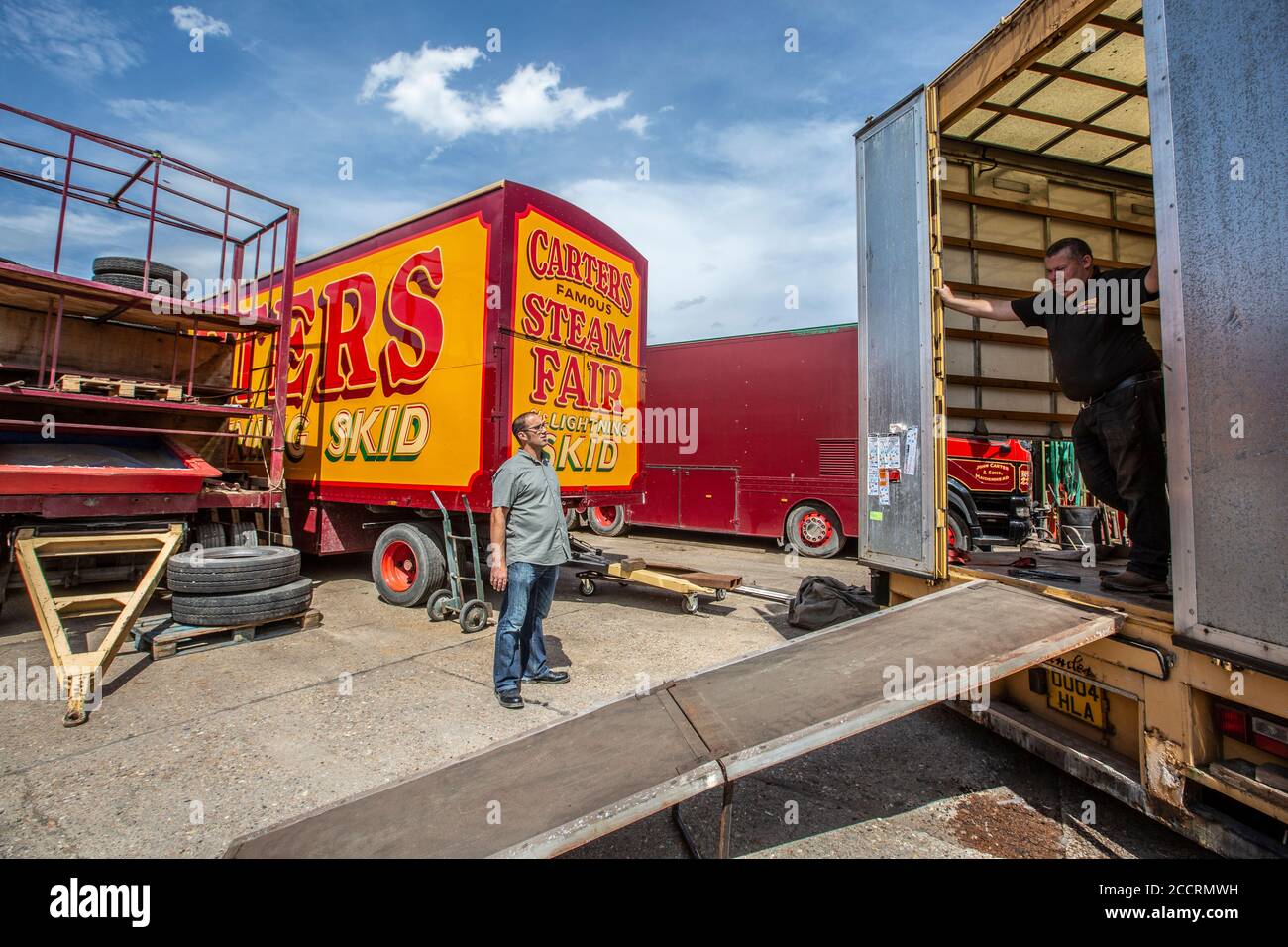 Carters Steam Fair, dirigé par Jobs et Georgina carter, manèges d'époque fondés en 1977 par John et Anna carter, Maidenhead, Angleterre, Royaume-Uni Banque D'Images