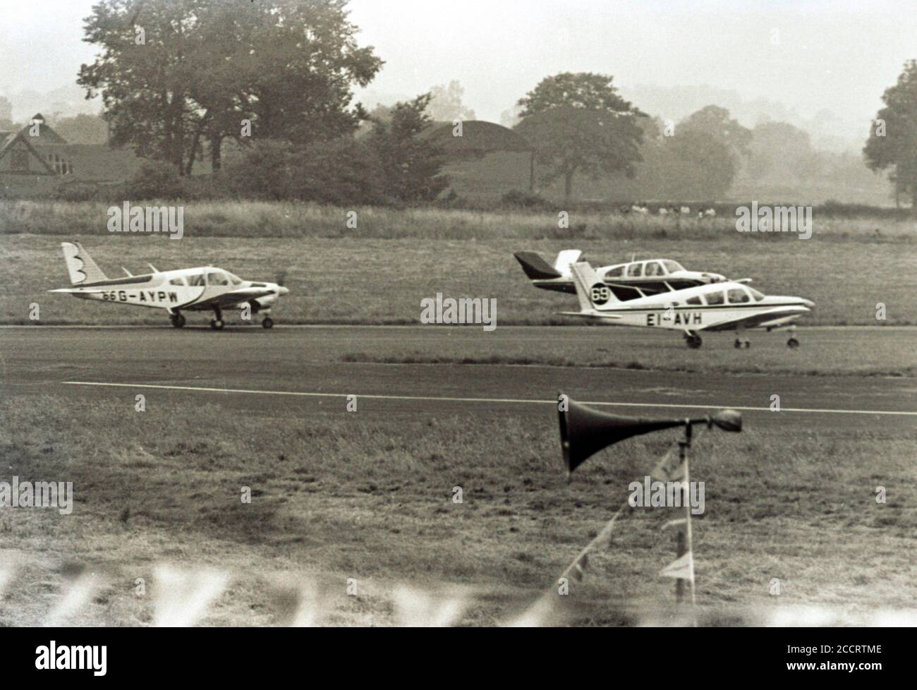 Prince William de Gloucester un membre de la famille royale britannique a été tué avec son copilote Vyrel Mitchell lors de la course Goodyear Air à l'aérodrome de Halfpenny Green à Bobbington, près de Wolverhampton dans les West Midlands d'Angleterre, le lundi 28 août 1972. Photos de Ray Bradbury. Banque D'Images