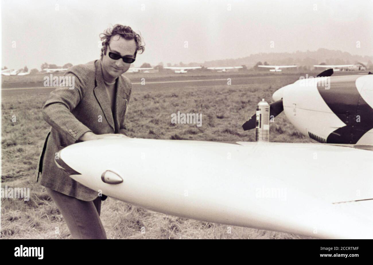Prince William de Gloucester un membre de la famille royale britannique a été tué avec son copilote Vyrel Mitchell lors de la course Goodyear Air à l'aérodrome de Halfpenny Green à Bobbington, près de Wolverhampton dans les West Midlands d'Angleterre, le lundi 28 août 1972. Photos de Ray Bradbury. Banque D'Images