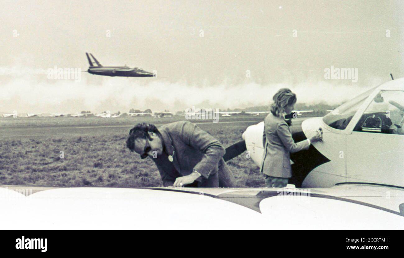 Prince William de Gloucester un membre de la famille royale britannique a été tué avec son copilote Vyrel Mitchell lors de la course Goodyear Air à l'aérodrome de Halfpenny Green à Bobbington, près de Wolverhampton dans les West Midlands d'Angleterre, le lundi 28 août 1972. Photos de Ray Bradbury. Banque D'Images