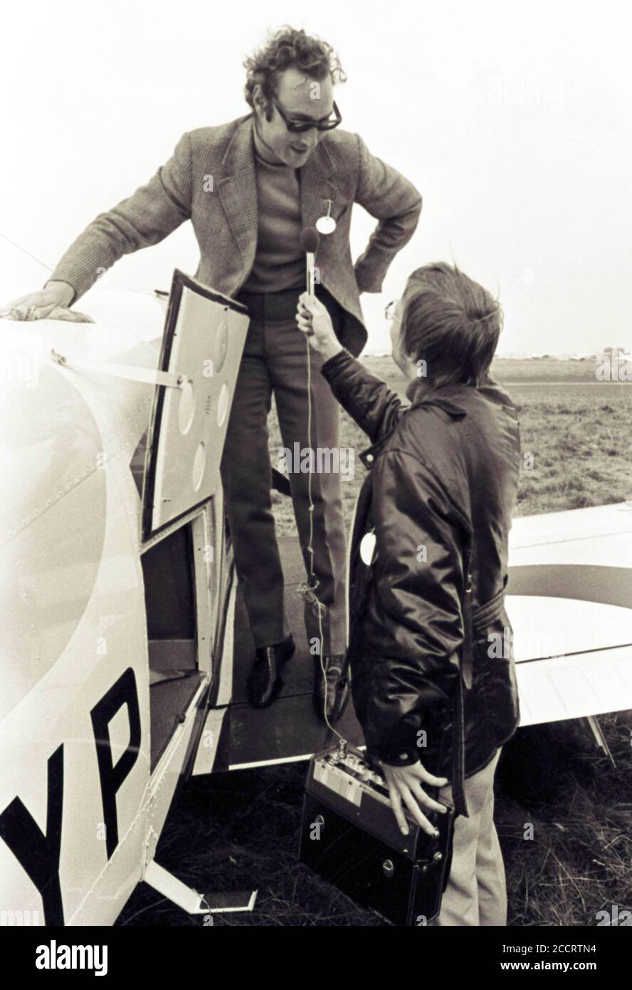 Prince William de Gloucester un membre de la famille royale britannique a été tué avec son copilote Vyrel Mitchell lors de la course Goodyear Air à l'aérodrome de Halfpenny Green à Bobbington, près de Wolverhampton dans les West Midlands d'Angleterre, le lundi 28 août 1972. Photos de Ray Bradbury. Banque D'Images
