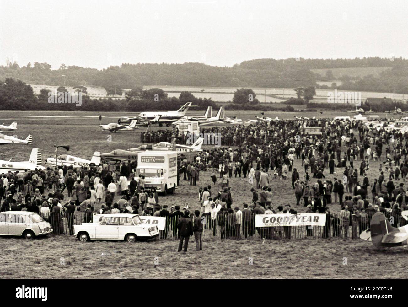 Prince William de Gloucester un membre de la famille royale britannique a été tué avec son copilote Vyrel Mitchell lors de la course Goodyear Air à l'aérodrome de Halfpenny Green à Bobbington, près de Wolverhampton dans les West Midlands d'Angleterre, le lundi 28 août 1972. Photos de Ray Bradbury. Banque D'Images