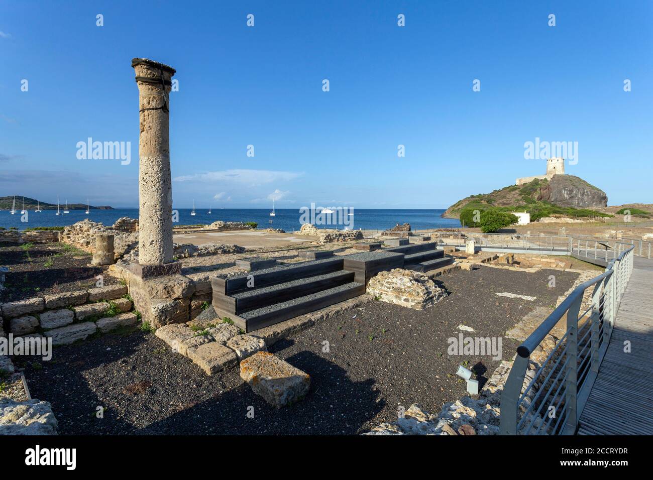 Le site archéologique de Nora, Italie Banque D'Images