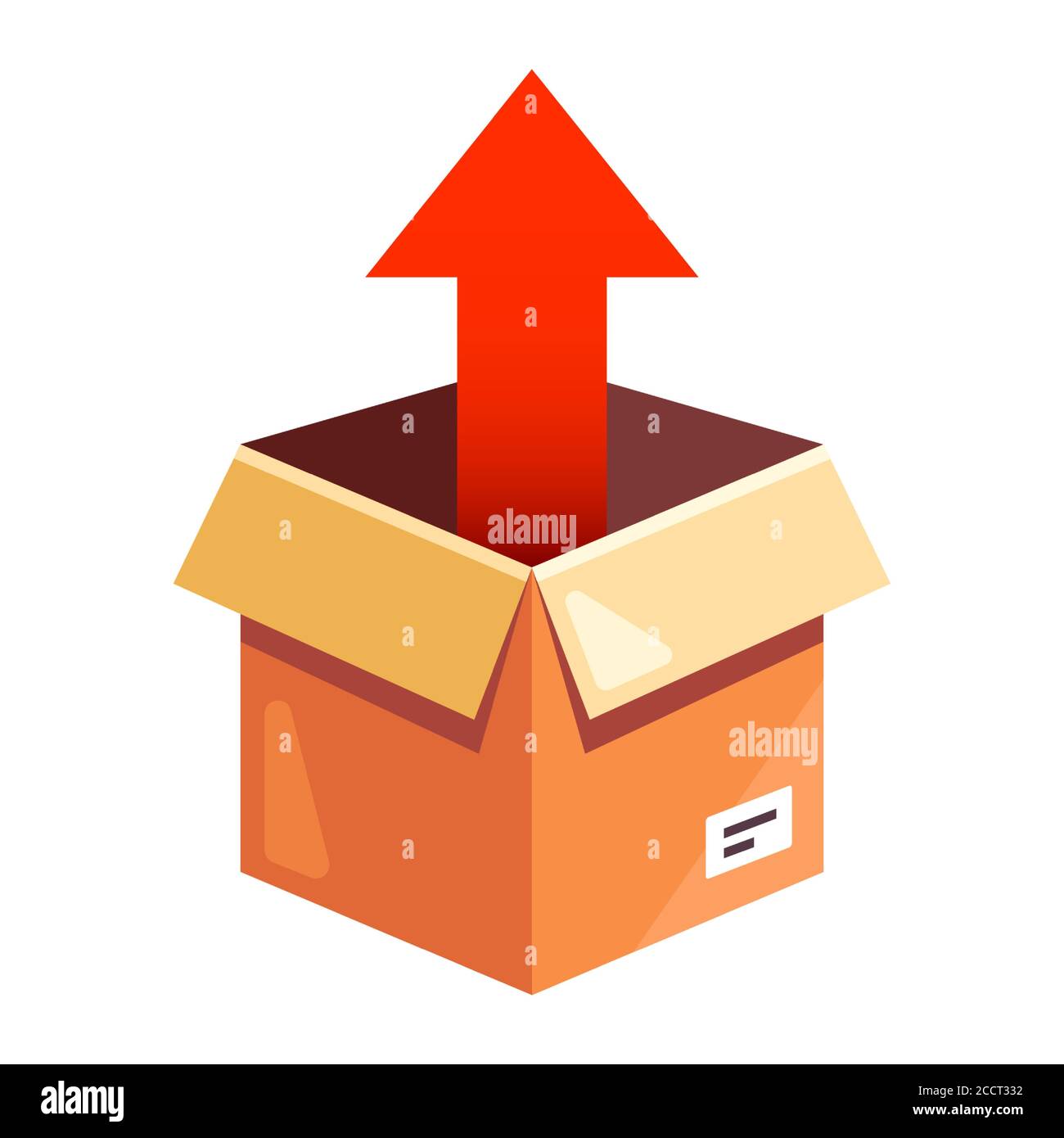 prenez le colis de la boîte en carton. illustration vectorielle plate isolée sur fond blanc. Illustration de Vecteur prenez le colis de la boîte en carton. illustration vectorielle plate isolée sur fond blanc. Illustration de Vecteur