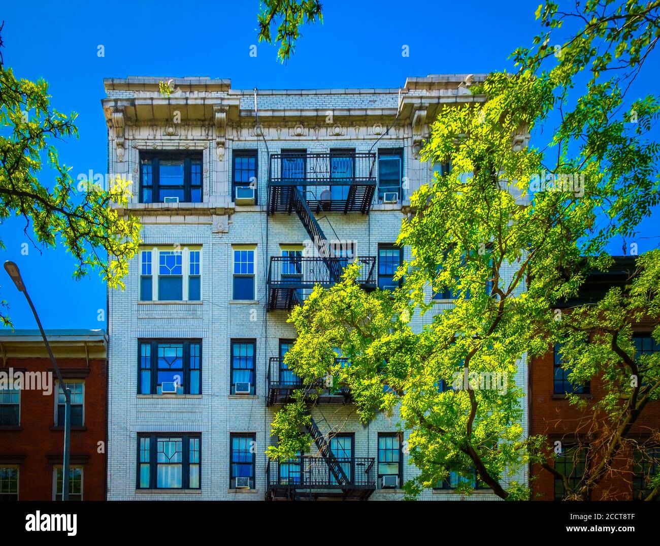 New York City, États-Unis, mai 2019, vue sur un bâtiment en briques dans le quartier de Chelsea Banque D'Images