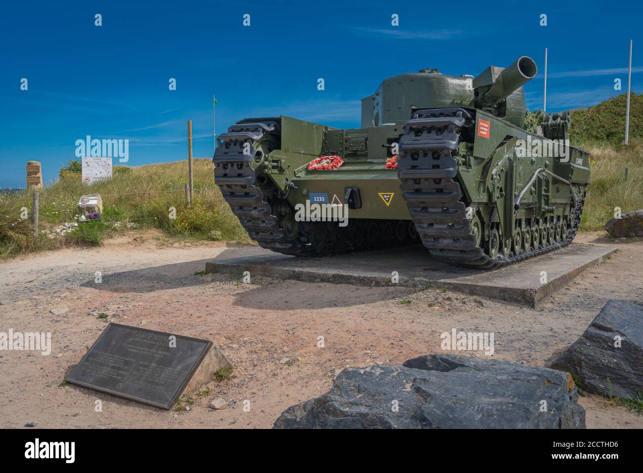 Graye-sur-Mer, France - 08 04 2020 : Juno Beach, Churchill Tank Banque D'Images